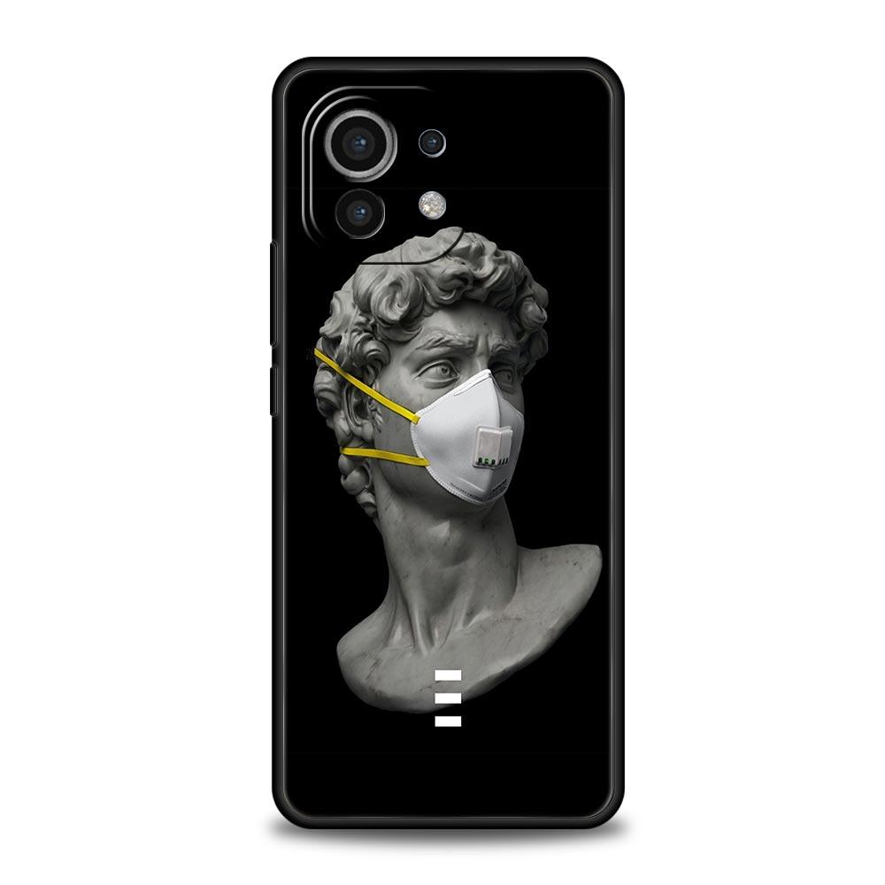 Cartoon Statue Abstract Art Phone Case Cover for Xiaomi Mi 17 Pro Max 15 14 13 12 11 Ultra 15T 14T 13T 12T 11T Pro Lite Soft TPU