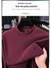 Men's Winter Fleece Hoodie Casual High-End Round Neck T-Shirt 2025 Thick Base Layer