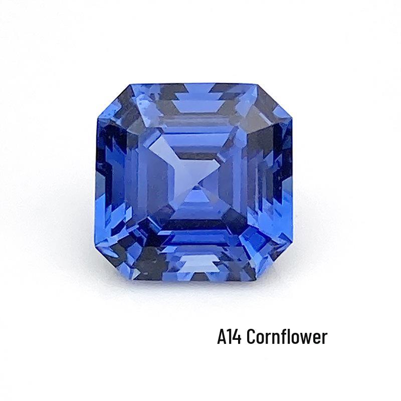 Kultivierter Blauer Saphir Kornblume Lose Steine Fassung Verschiedene Formen Schmuck Zubehör