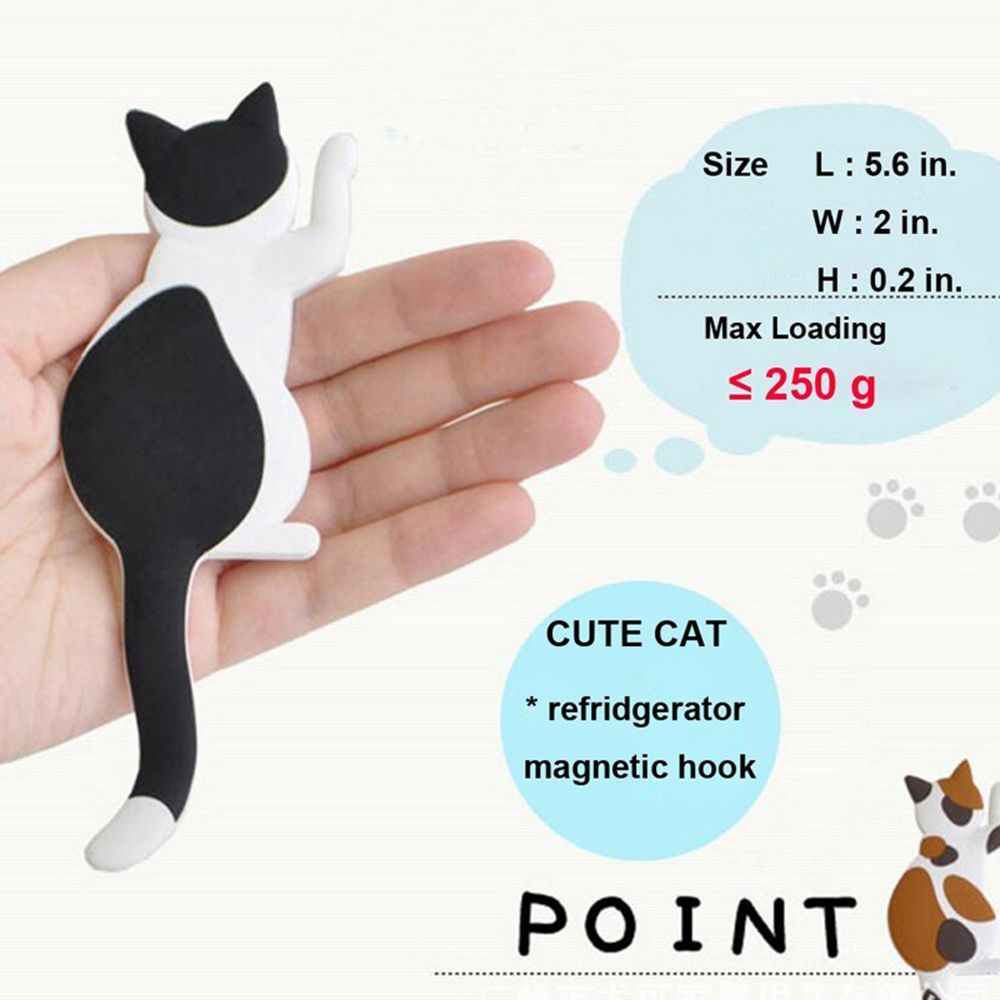 Strong Magnetic Multifunctional Lovely Fridge Magnet Cat Hooks Refrigerator Sticker
