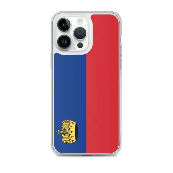 Coque iPhone - Drapeau Liechtenstein - iPhone 14 Pro Max - Souple - Multicolore - Verticale