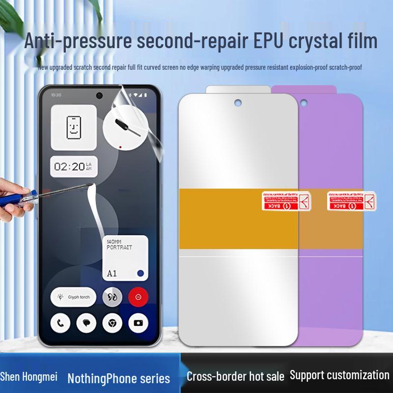 Película Protetora de Tela Cheia de Hidrogel HD Cristalina para Nothing CMF Phone2Pro/3