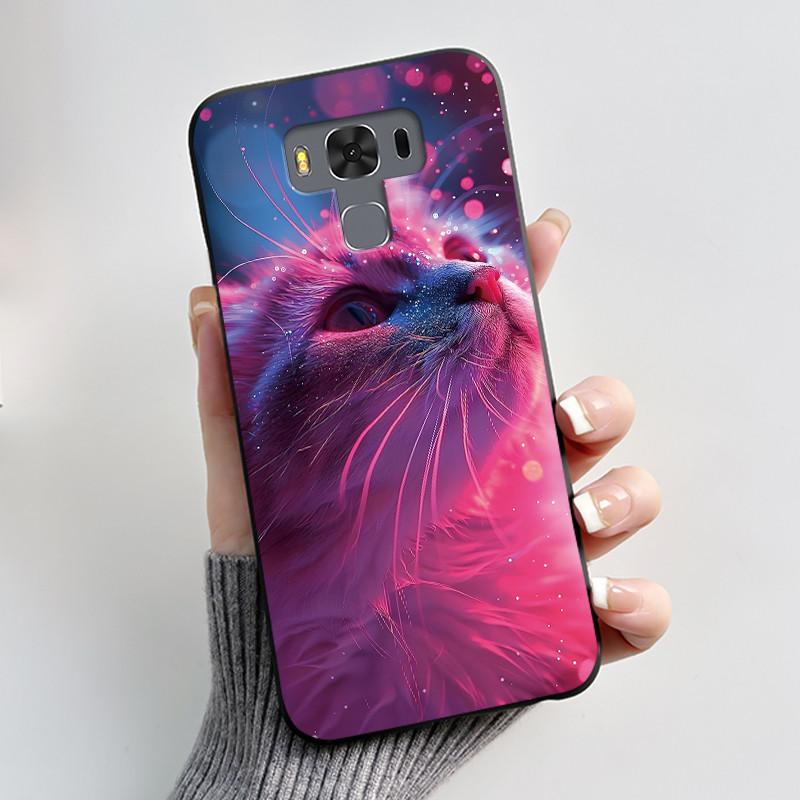 Case For Asus ZenFone 3 Max ZC553KL Capa Coque Cute Cartoon Printing Shell Protective Cover Soft Silicone Black Casing Funda