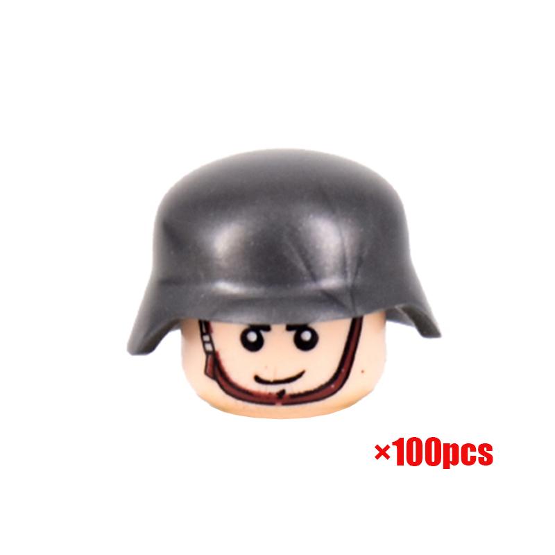 100PCS World War II Military Mini Figures Set - WW2 Eight Nations Soldiers Building Blocks - DIY Army Battle Scene Educational Toys