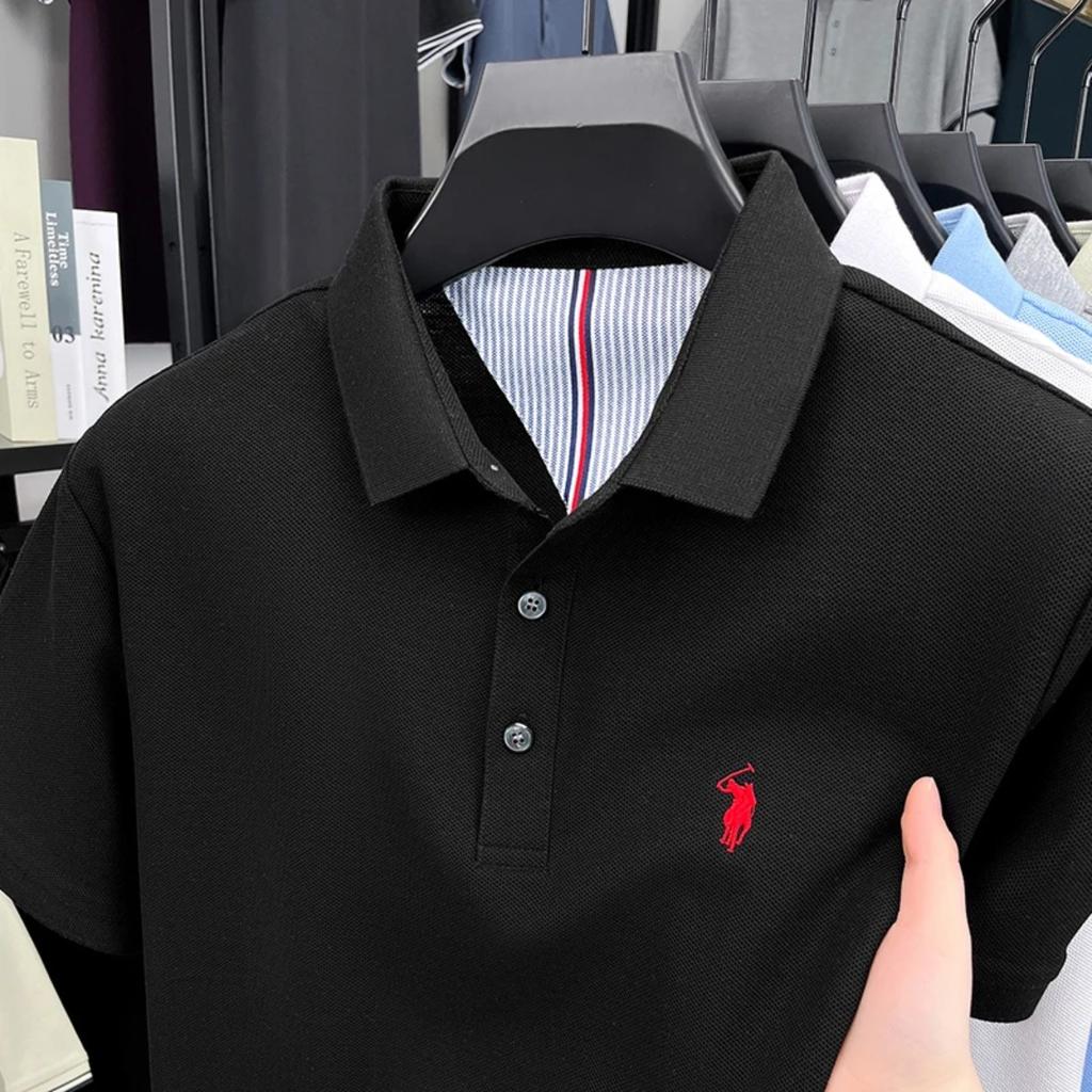 STORN High End Brand 100% Cotton Short Sleeve Polo Shirt Men Luxur Pony Embroidery Comfort Breathable Fashion T-shirt Summer New Top