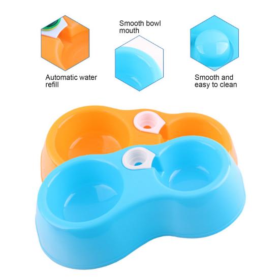 Cat Dog Drinking Fountain Pet Double Bowl Dual-purpose Pluggable Water Bottle