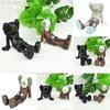 Gray Black White Sitting Companion Action Figures Pen Holder Toy Ornaments
