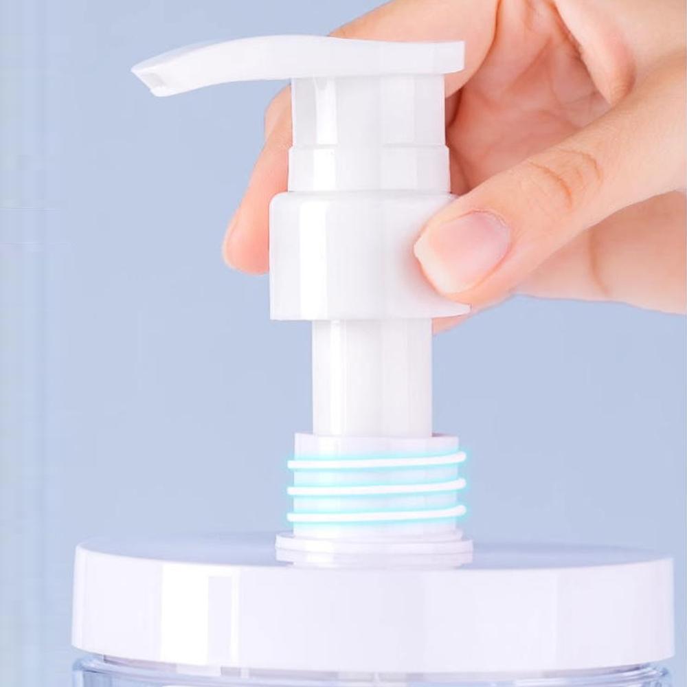 1pc 500/1000ml Large Mouth Press Dispenser Bottle Transparent Shampoo Shower Gel Liquid Container PET Refillable Bottles