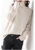 Women's High-Neck Ribbed Knit Sweater - Warm, Thick, Loose Fit for Autumn/Winter 2024, Korean Style