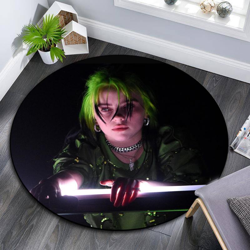 Billie pattern round rug,Carpet Rug for Living Room Bedroom Playroom ,Non-slip Floor Mat,Holiday Gifts and Birthday Gifts.
