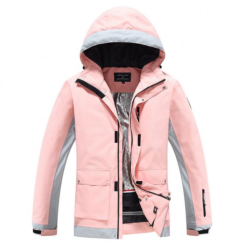 Jaquetas de esqui para homens e mulheres ao ar livre à prova de vento impermeável snowboard jaqueta respirável quente multi-bolsos jaqueta de esqui unissex capuz casaco de neve