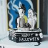 Halloween Skeleton Couple Resin Ornament Gothic Skull Couple Home Decor Spooky Atmosphere Props