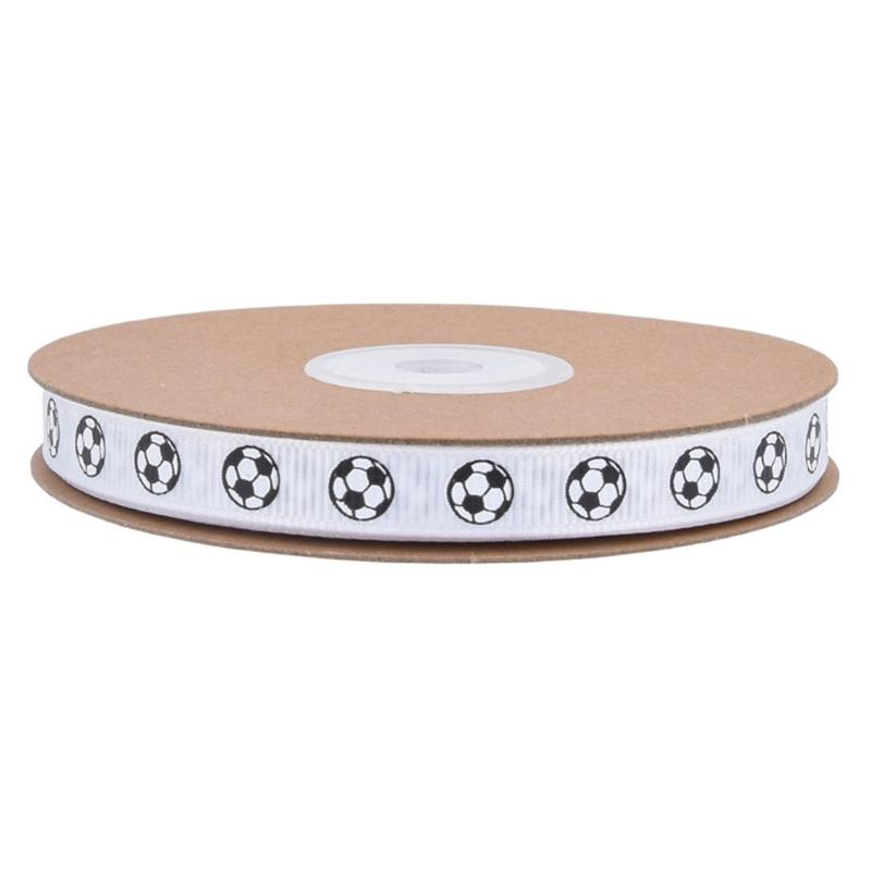 Wstążka Piłkarska Idealna do Pakowania Prezentów i Dekoracji na Przyjęcia Urodzinowe o Tematyce Meczów Piłkarskich Taśma
