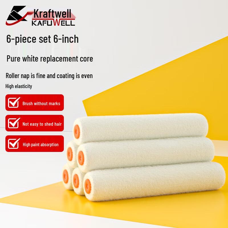 Kraftwelle 6-inch Mini Paint Roller Refill (6-Pack)