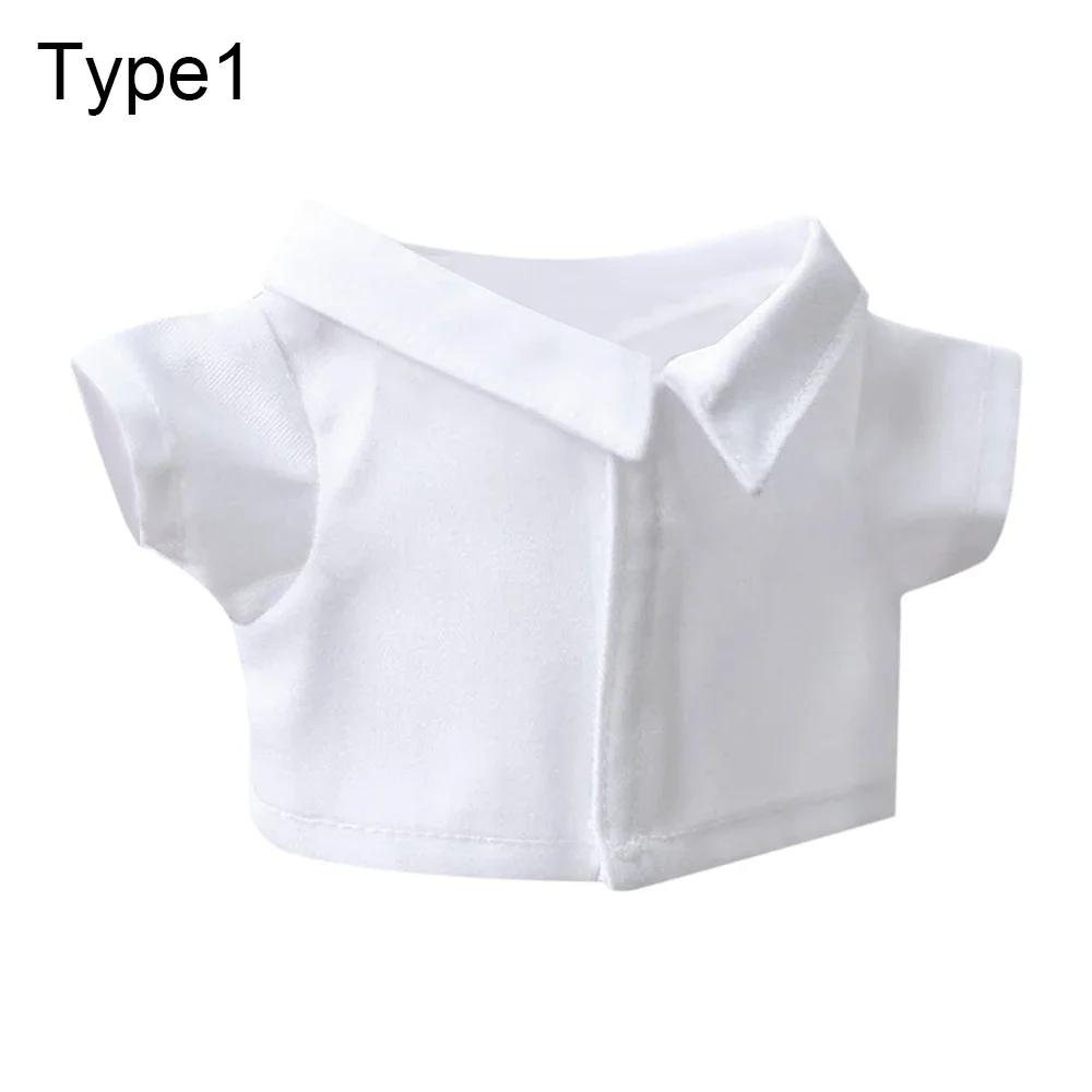 For 20cm Idol Doll Clothes Accessories Striped Short Sleeve Cotton Stuffed Doll Shirt Top Blouse T-shirt Kids Toy Gift