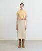 Step Around Side Pleated A-Line Skirt_Butter