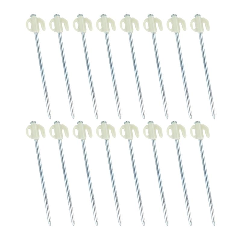 16Pcs Steel Camping Stakes Heavy Duty Tarp Peg Glow Camping Stakes Tent Nails Ground Peg for Outdoor Camping Canopy Tarp 1