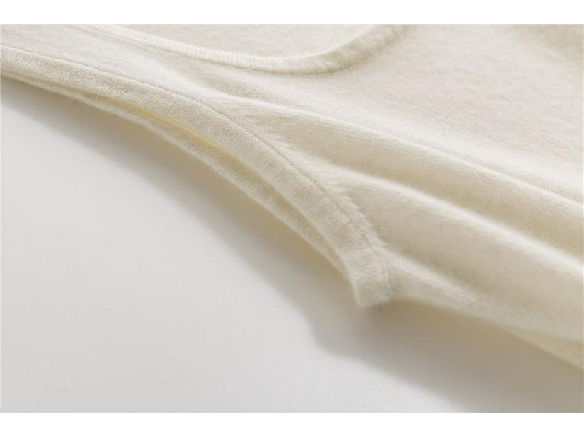 Women's Slim Fit Cashmere Spaghetti Strap Vest: Round Neck Sleeveless Knit Sweater for Autumn/Winter