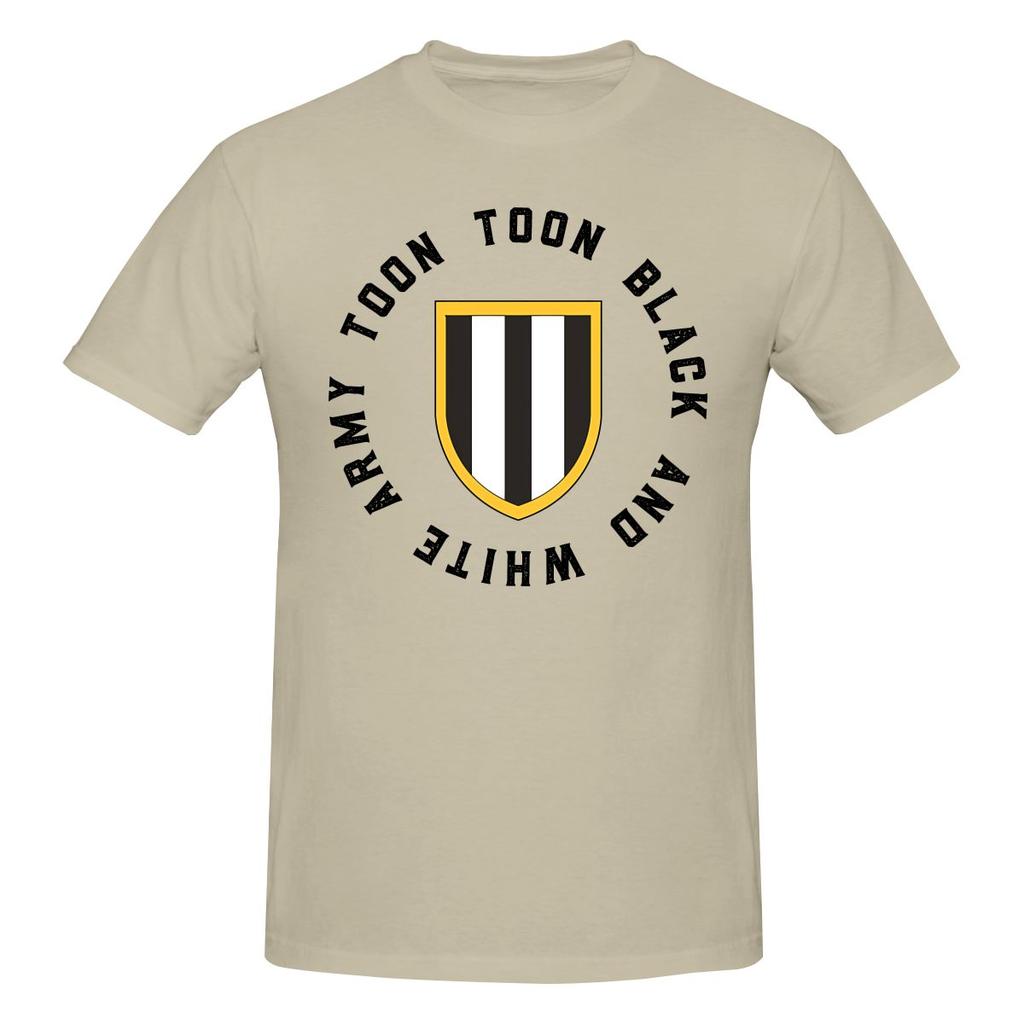 Lustiges Toon Toon Schwarz-Weiß Armee Newcastle Unisex Gedrucktes T-Shirt Unisex T-Shirt Baumwolle