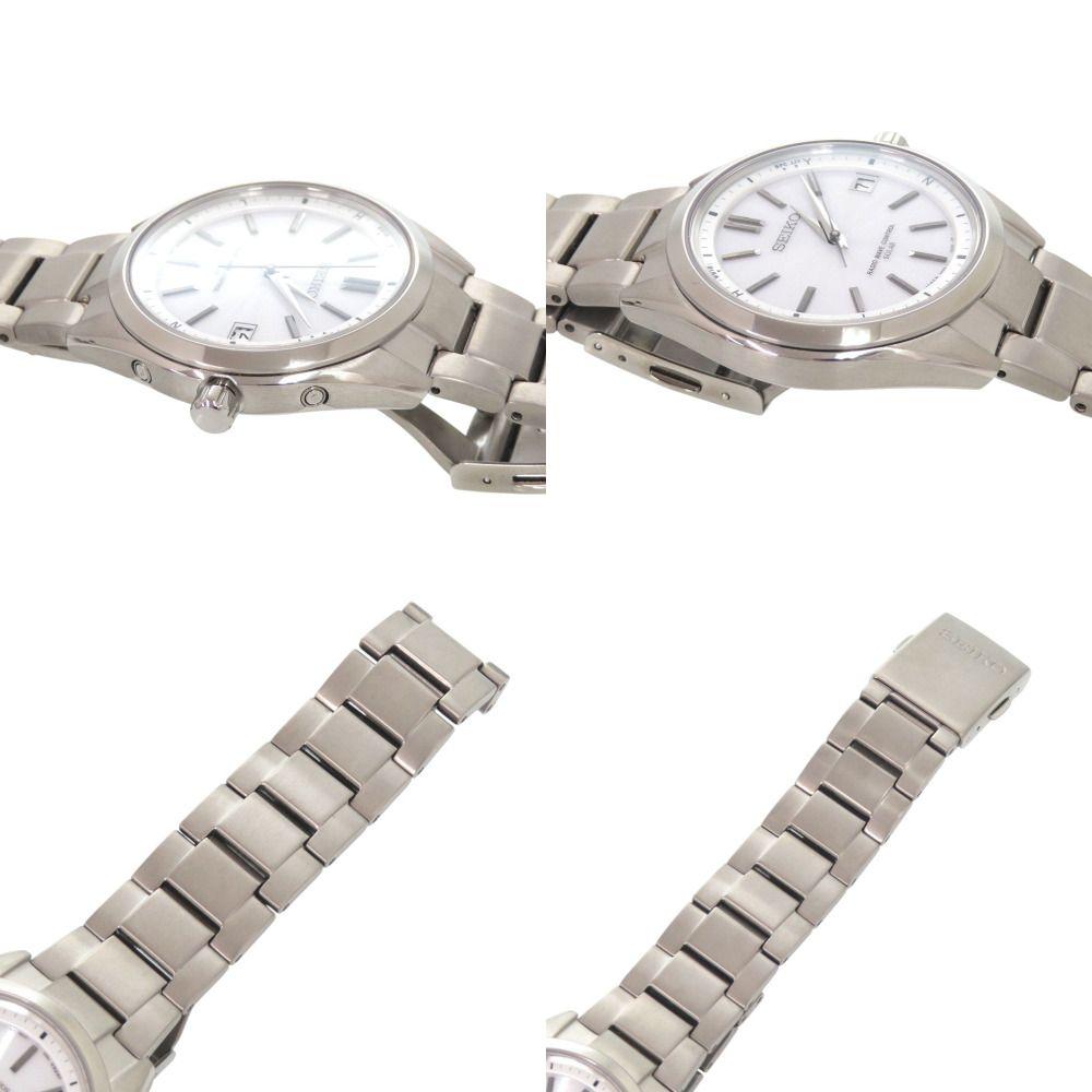 Used Like New Seiko Brightz SAGZ079 7B24-0BH0 Titanium White Solar Radio Watch White Dial 0774 SEIKO