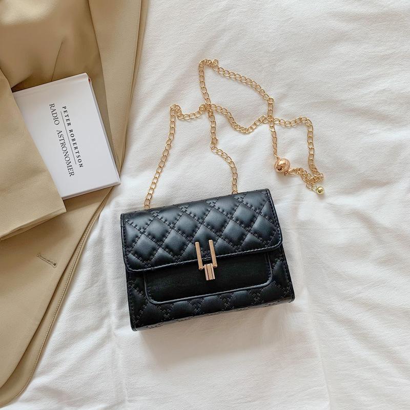 Vintage Kette Handtasche 2023 Mode Eine Schulter Messenger Handtasche Einfache Kleine Quadratische Tasche Trend