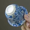 1 Pc Chinese Vintage Ceramic Tea Cup Handmade Flowers Porcelain Tea Bowl Travel Personal Teacup Master Cup Teaware 55ml