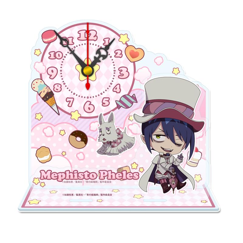 Blue Yuki no Hata Arc Mephisto Pheles Petitchoko Mini Acrylic Table Clock Exorcist