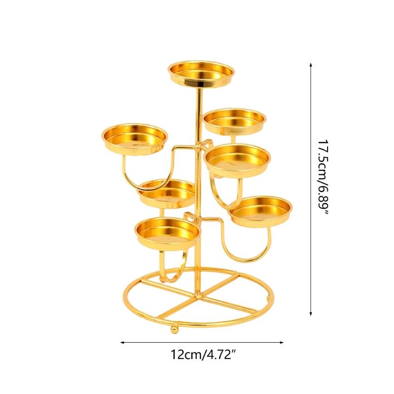Decorative Candle Holder 7 Branch Candlesticks Metal Candle Stand for Table Centerpieces Wedding Dinning Party Church