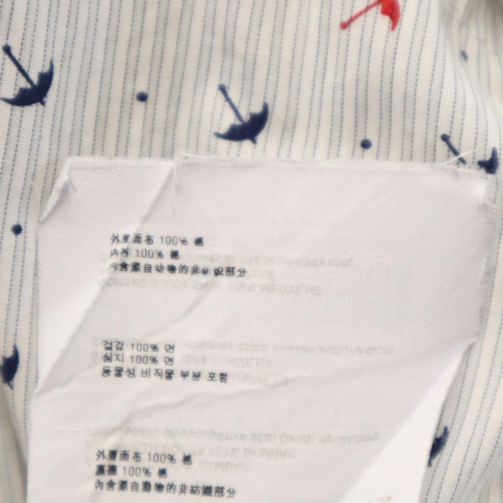 PRADA Striped Umbrella Pattern Long sleeve Cotton shirt 39 gray Men's Used