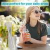 Replacement Stainless Steel Straws for Owala FreeSip/Flip 24 Oz 32 Oz, 3 Pack Metal Reble Straws with 2 Straw Cleaner Brushes for Owala FreeSip/Flip
