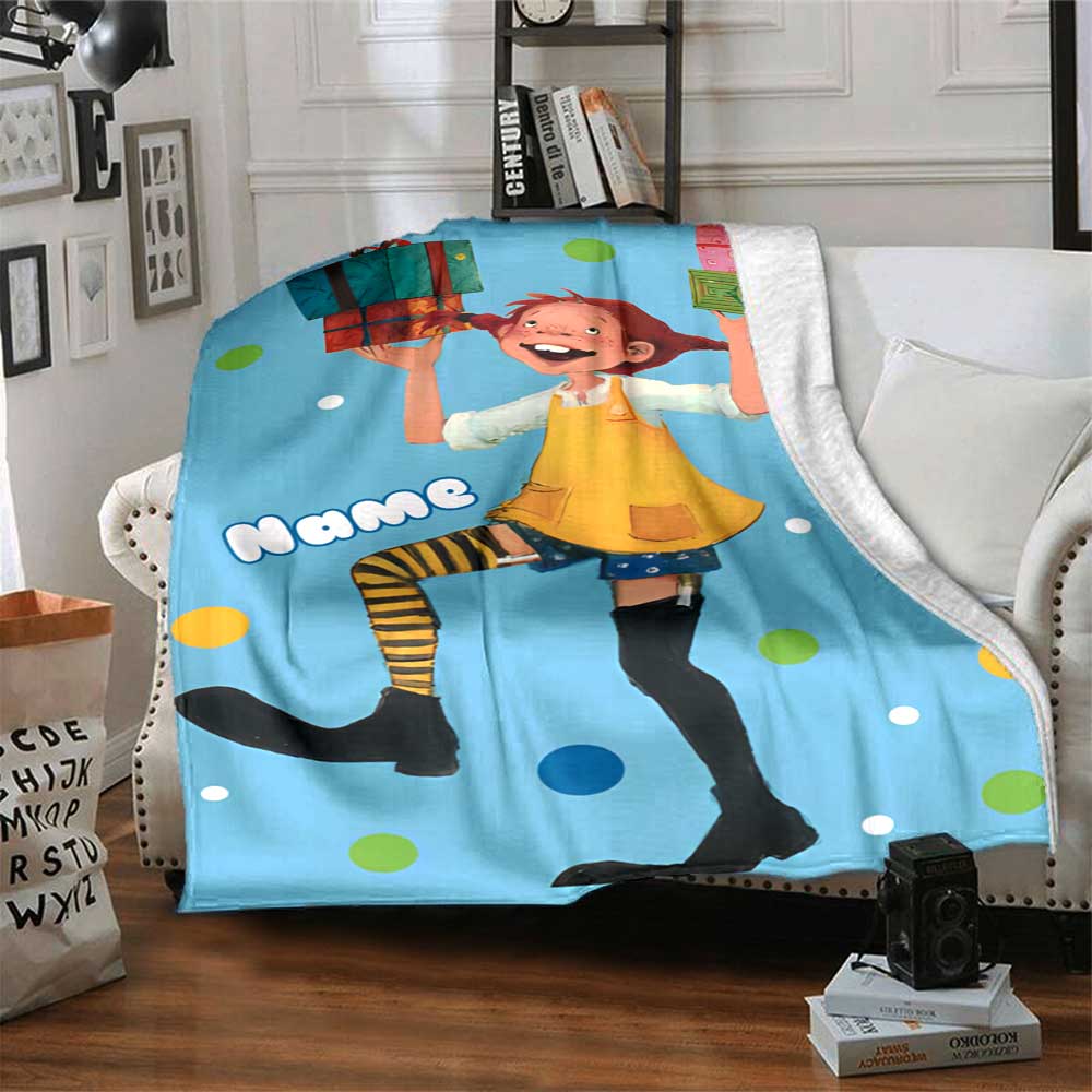 Pipi Personalized Name Blanket Multi-purpose Personalized Blanket Ultra-Soft Suitable for Office Chair Livingroom Picnics Chair for All Occasions