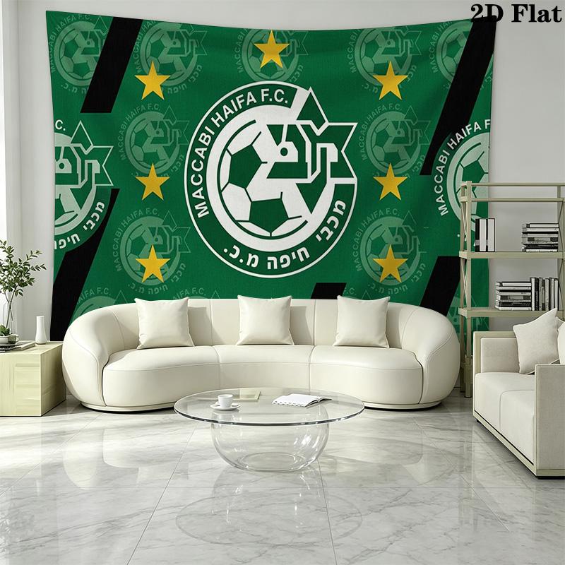 Haifa FC Wall Tapestry Aesthetic Wall Hanging Printed Fabric Blanket Decorative Tapestries for Bedroom Living Room Home Decor