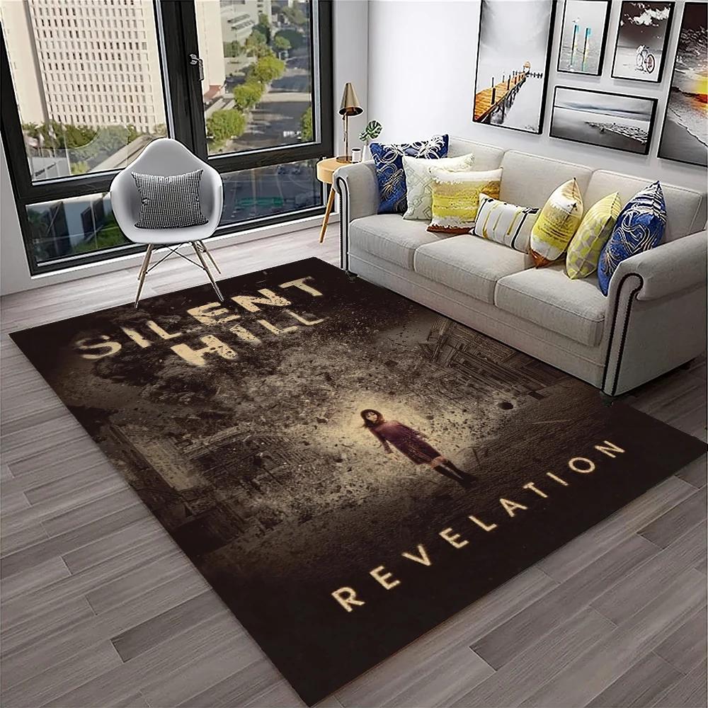 3D Silent Hill Horror Movie Game Carpet Rug for Home Living Room Bedroom Sofa Playroom Doormat Decor,Area Rug Non-slip Floor Mat