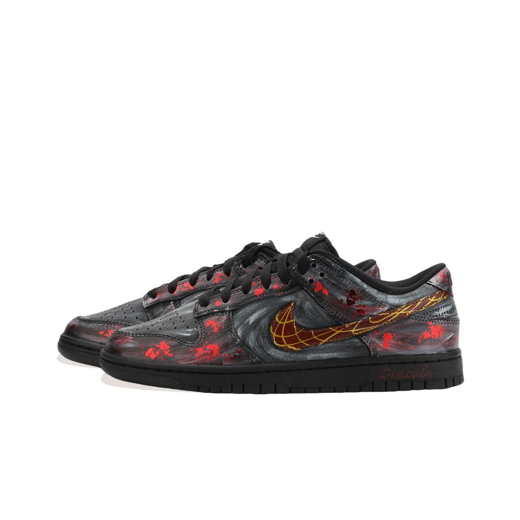 Nike Dunk Jiang Immersed Moon Abrasion Resistant Abrasion Resistant Low Top Skateboard Shoes Unisex Black Red IO7606-010(Team724-)