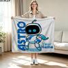1PC ASTRO BOT Custom Name Patterned Flannel Blanket Suitable For All Seasons for Home Decor Warmth and Comfort Gifts Holiday Present
