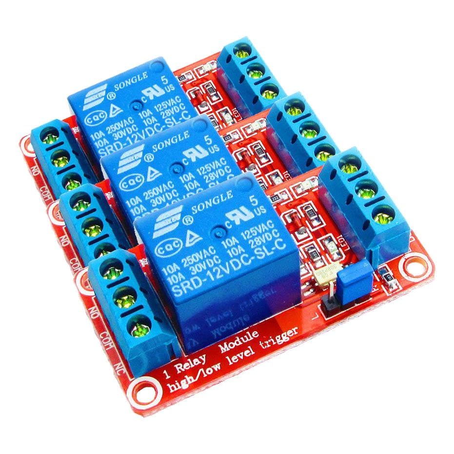 HiLetgo 12V 1 Channel Relay Module with Optocoupler Isolation Support High or Low Level Trigger