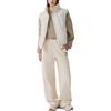 Skechers Sport League Series High Neck Loose Warm Vest Down Gilet Women vest Cotton-Candy-White L425W039-0074