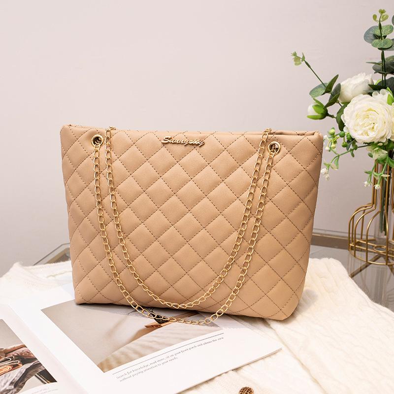 Versatile Rhombus Large Bag Women's Bag Chain Bag Women's Casual Women's Bag Large Capacity Shoulder Women's Bag