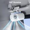 360° Rotatable Car Clip-On Fan Rechargeable USB Fan Portable Mini Fan  Outdoors