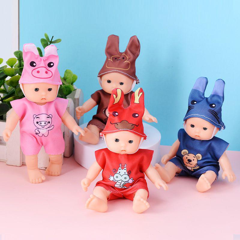 Vinyl Soft Rubber Baby Doll with Clothes - Mini Simulation Toy Doll