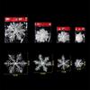 6Pcs White Snowflake Christmas Decoration Snowflake Hanging Xmas Tree Pendant Ornament for Home Decor New Year Party Accessory
