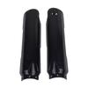 Motorcycle Front Fork Guard Set, Black Lower Suspension Cover Pair with Long Shell Coverage and Left Right Replacement Format for Front Fork Area