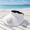 Adjustable Outdoor Sun Visor Hat with Built-In Rechargeable Fan Three-Speed Settings Lightweight Breathable Design for Summer Activities