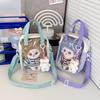 Y2K Versatile Transparent New Cute Girls 20cm Doll Bag Pocket Shoulder Crossbody Bags Simple Basic Ita Bag Student Handbag Purse