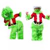 Crăciun Grinch Păr Verde Rochie Mască Costum de Joc Hoț Păpușă Grinch