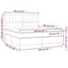 VidaXL Divan Bed with Mattress Dark Grey 160x200cm Fabric - Model 3142666