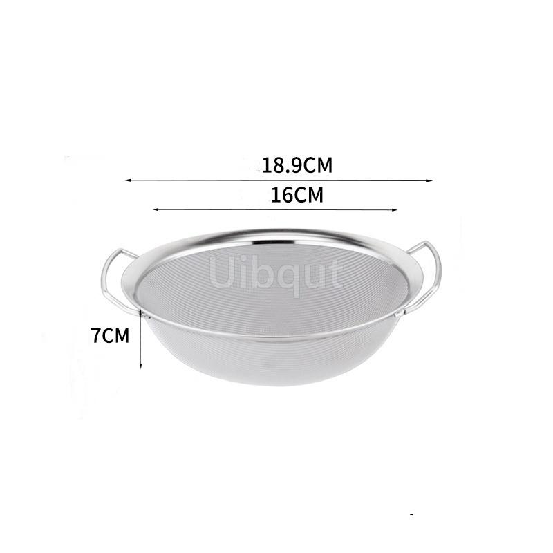 

Stainless Steel Fine Mesh Strainer Basket with Double Handles Large Juice Rice Flour Sieve Food Filter Drainer Cooking Utensil