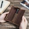 Leather Pen Pencil Case Large Capacity Desktop Organizer Retro Pen Pouch Holder  Stationary