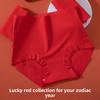 Ladies Spring and Autumn Benming New Year Red Cotton 7A Antibacterial High Waist Belly Triangle Briefs
