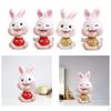 Statue Bunny Small Figurine for Office Cake Toppers Home Decor